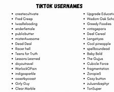 Image result for Unique Tik Tok Usernames
