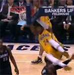 Image result for Paul George Dunking On LeBron James