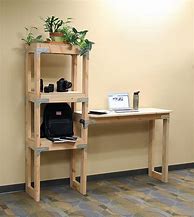 Image result for DIY Desk with Shelves