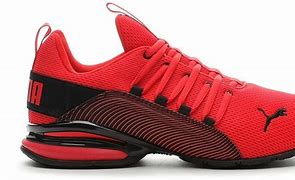 Image result for PUMA Axelion Interest Stripe Sneakers JR, High Risk Red/Black, 4