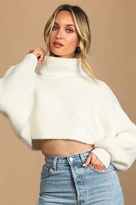 Image result for White Cropped Sweater