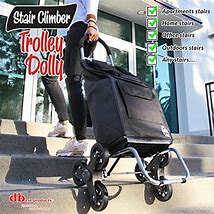 Image result for Dbest Products Stair Climber Trolley Dolly Folding Grocery Cart 3 Wheels Heavy Duty Shopping Hand Truck Made For Condos Apartments,39 Inch Handle