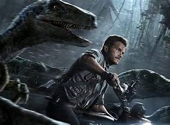 Image result for Chris Pratt Jurassic World with Velociraptor