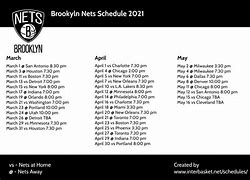 Image result for Brooklyn Nets Calendar
