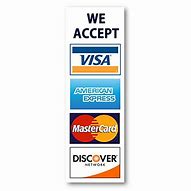 Image result for We Accept Visa MasterCard Discover Amex Logo