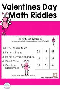 Image result for Valentine's Day Math Riddles