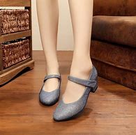 Image result for Women's Modern Shoes / Ballroom Shoes / Salsa Shoes Heel Cuban Heel Paillette Mesh Bronze Women's Dance Shoes Paillette / Mesh Cuban Heel Heel Modern