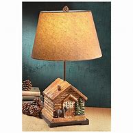 Image result for Resin Log Cabin Lamp
