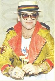 Image result for Elton John Black and White 80s