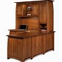 Image result for Solid Wood L-shaped Desk with Hutch