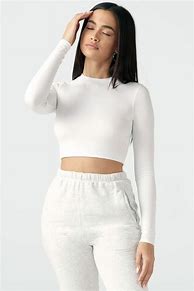 Image result for Long Sleeve Crop Top Outfits