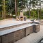 Image result for Outdoor Kitchen with Wood Corners
