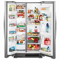 Image result for Whirlpool 25.1-Cu Ft Side-By-Side Refrigerator With Adjustable Door Bins - Stainless Steel | WRS315SNHM