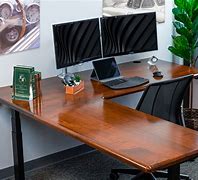 Image result for Solid Wood L-shaped Office Desk