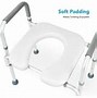 Image result for Raised Toilet Seat with Safety Frame