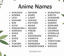 Image result for Kawaii Anime Names
