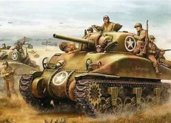 Image result for American WW2 Tank Painting