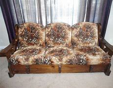 Image result for Antique Couch with Wooden Arms
