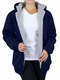 Image result for Fleece Lined Sweatshirt Coat