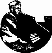 Image result for Elton John Clip Art Black and White