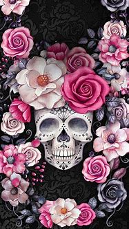 Image result for Skull Flower Cell Phone Wallpaper