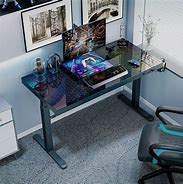Image result for Glass Gaming Desk