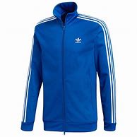 Image result for Adidas Jacket Blue Stripe