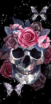 Image result for Skull Flower Cell Phone Wallpaper