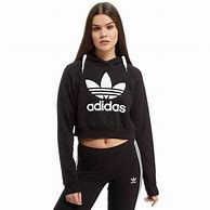 Image result for Adidas Originals Women%27s Trefoil Crop Hoodie