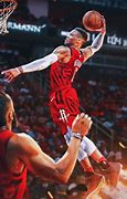 Image result for Russell Westbrook Dunking Rockets