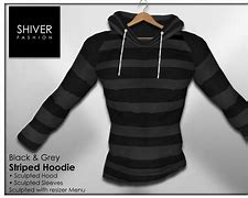 Image result for Black and Gray Striped Hoodie