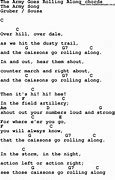 Image result for The Army Goes Rolling along Lyrics