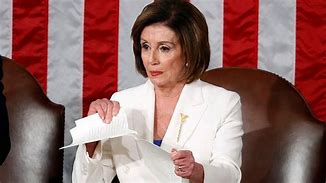 Image result for Picture of Nancy Pelosi Ripping State of Union