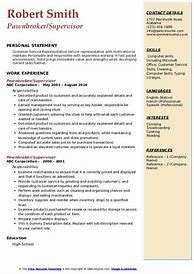 Image result for EZ Pawn Resume
