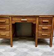 Image result for Oak Desk with Drawers
