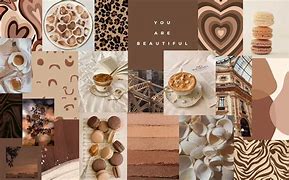 Image result for Brown Aesthetic Collage Laptop Wallpaper