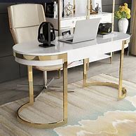 Image result for White and Gold Writing Desk