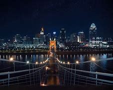 Image result for Roebling Bridge Cincinnati at Night