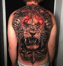 Image result for Lion Back Tattoo