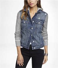 Image result for Sweatshirt Jean Jacket for Women