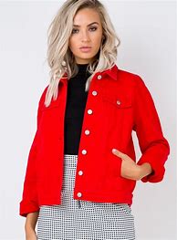 Image result for Red Jean Jacket