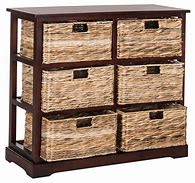 Image result for Wicker Basket Storage Furniture