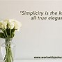 Image result for Thoughts On Simplicity