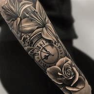 Image result for Realism Clock Tattoo