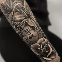 Image result for Realistic Clock Tattoo