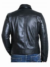 Image result for Men's Black Lambskin Leather Jacket