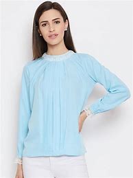 Image result for Blue Lace Tops for Women