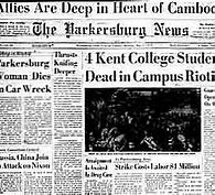 Image result for Kent State Shooting Newspaper