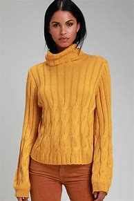 Image result for Large Yellow Turtleneck Sweater