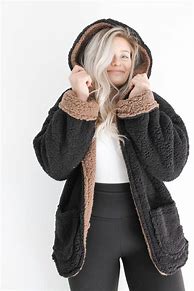 Image result for Reversible Sherpa Jacket with Pockets